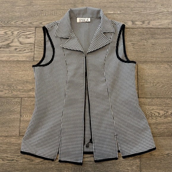 Vintage Jessica Gingham Plaid Full Zip Top - Picture 5 of 10